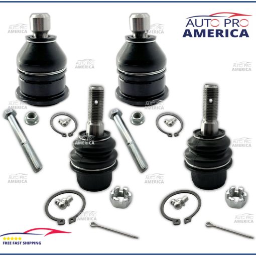 (4) Front Upper & Lower LH & RH Ball Joints for 2002-2009 GMC Chevy Trailblazer