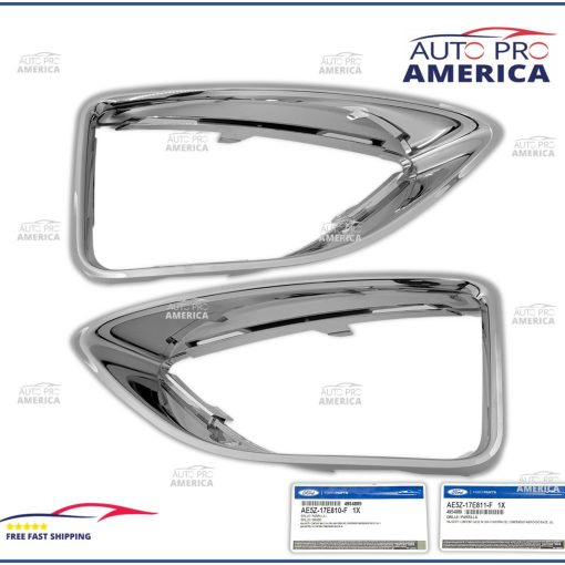 2010-2011-2012 Fusion Front RH&LH Fog Lamp Bezels Chrome Trims SET NEW FORD OEM