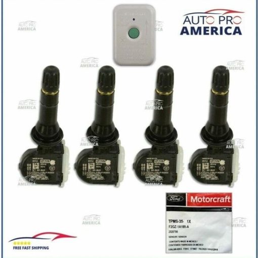 SET FORD OEM 2015-22 F150 MUSTANG TIRE PRESSURE SENSOR w/PROGRAMMER TOOL TPMS35