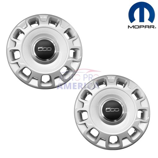 OEM MOPAR 2012-2019 FIAT 500 HUB CAP 15" STEEL WHEELS 68078420AC SET 2pcs NEW