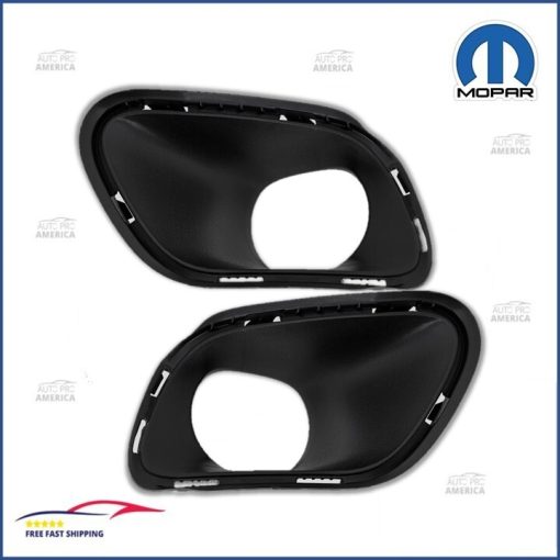 MOPAR 14-2018 JEEP CHEROKEE FRONT LEFT & RIGHT SIDE FOG LIGHT LAMP BEZEL SET OEM