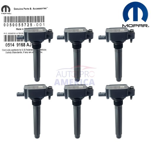 Mopar Chrysler Dodge Jeep 3.2L 3.6L V6 Ignition Coil 5149168AJ 6pcs SET OEM NEW
