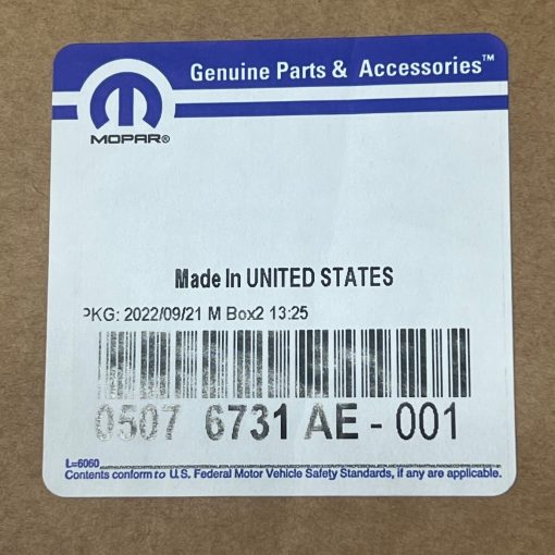 Mopar Steel Fender 09-20 Dodge Journey Front Driver Side 5076731AE GENUINE OEM