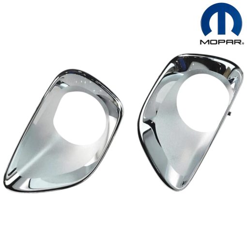 2011-2012-2013 Jeep Grand Cherokee Chrome Fog Lamp Bezels SET OEM GENUINE NEW