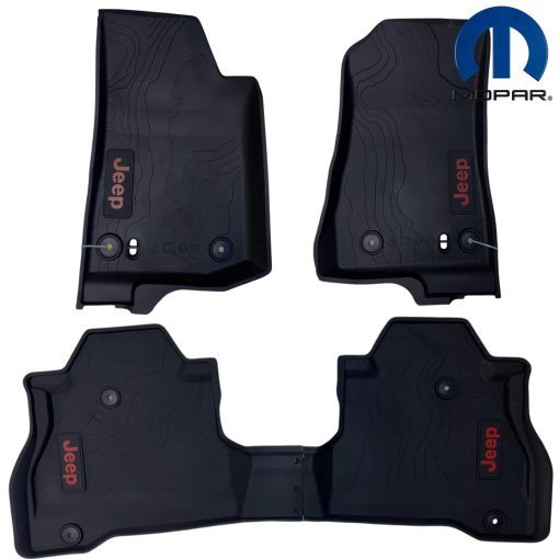 JEEP GLADIATOR 20-24 ALL WEATHER RUBBER SLUSH MATS FRONT&REAR SET MOPAR OEM NEW