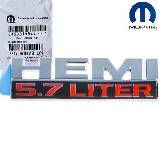 GENUINE OEM MOPAR RAM 1500 2500 3500 HEMI 5.7L Decal Emblem Nameplate Adhesive