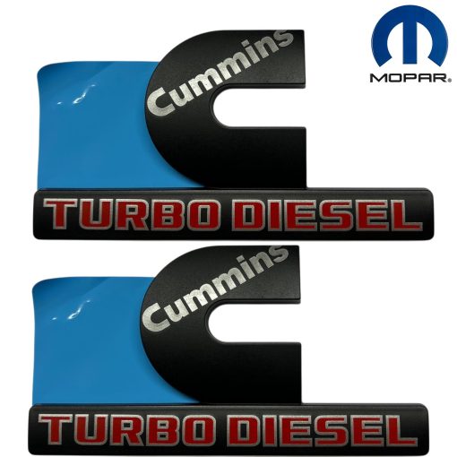 OEM MOPAR EMBLEM BADGES 2015-2024 DODGE RAM 2500 3500 "CUMMINS TURBO DIESEL" SET