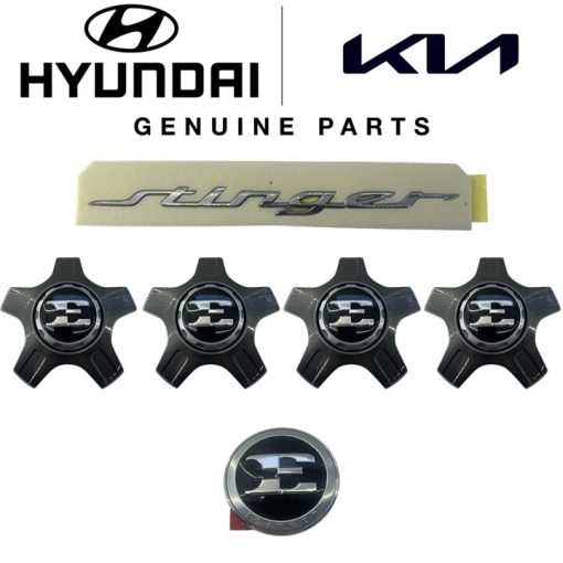 KIA Front & Rear Emblems + Center Caps 19" 2017-2023 Kia Stinger GENUINE OEM SET