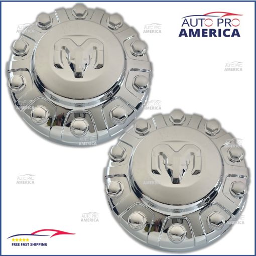 (2) GENUINE MOPAR OEM 19-24 RAM 4500 5500 FRONT WHEEL CENTER HUB CAP 6PG03SZ0AC