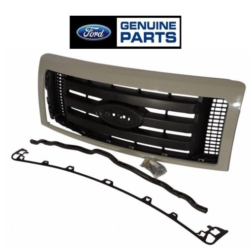 OEM FORD F150 2009-2014 3-BAR BLACK MESH W PAINTABLE SHELL GRILLE 9L3Z8200BPTM