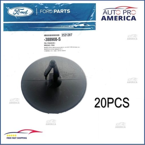 (20) OEM Ford Hood Insulation Pad Clips- Fits 1/4" Hole- 1-3/4" Diameter - #098