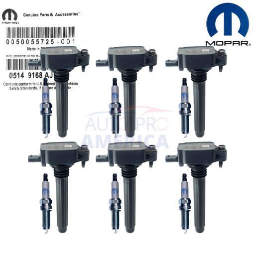 Mopar Chrysler Dodge Jeep 3.2L 3.6L V6 Ignition Coils & Spark Plugs SET NEW OEM