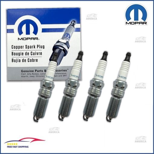 (4) OEM Mopar Chrysler Jeep Dodge Ram 5.7L HEMI Copper Spark Plugs 68303913AA