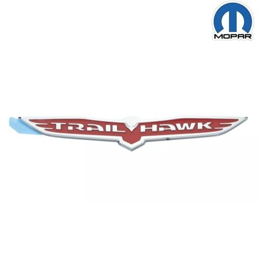 Jeep Grand & Cherokee Chrome & Red Wing Trailhawk Emblem Mopar 2014-2023 OEM NEW