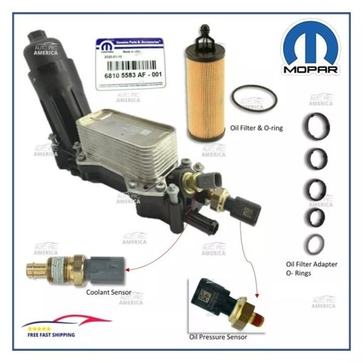 OEM MOPAR 2014-2024 JEEP DODGE CHRYSLER 3.6L V6 OIL FILTER HOUSING ADAPTER NEW