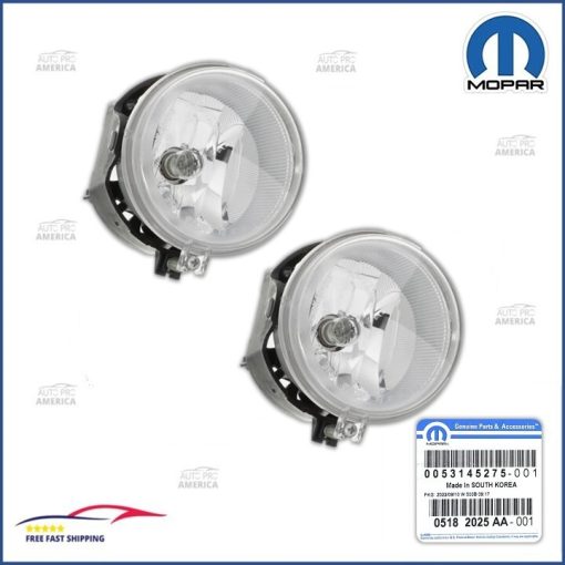 OEM MOPAR Jeep Dodge Chrysler DRIVING FOG LAMP LIGHT RIGHT & LEFT SIDE SET NEW