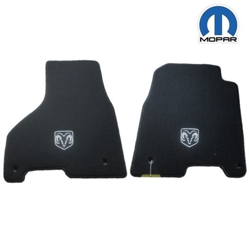 Mopar OEM 13-18 Ram 1500 2500 3500 Crew & Mega Cab Front Carpet Floor Mats Black