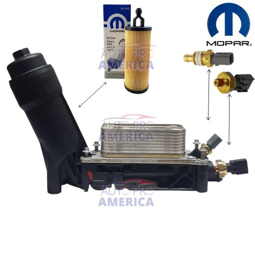 NEW OEM MOPAR 11-13 Jeep Dodge Chrysler 3.6L V6 ENGINE OIL COOLER FILTER HOUSING