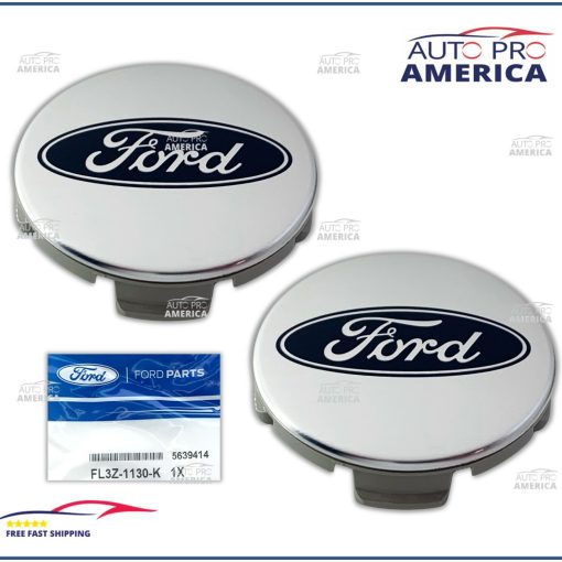 (2) OEM FORD EXPEDITION F150 CHROME WHEEL HUB CENTER CAP COVERS FL3Z1130K 20"
