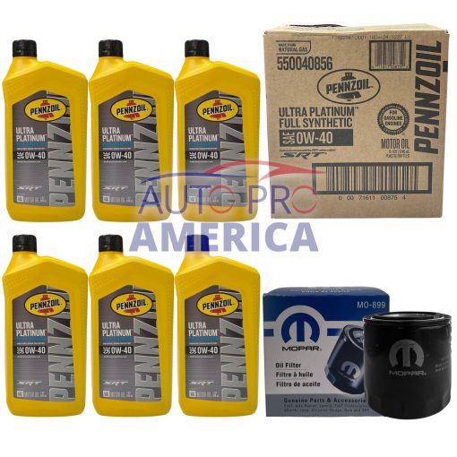 SRT Pennzoil Oil Change Kit 6Qts 0W-40 & OEM Mopar Oil Filter MO-899 4884899AC