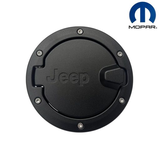 MOPAR 2007-2018 Jeep Wrangler 2 DOOR ONLY Satin Black Fuel Door Decor OEM NEW