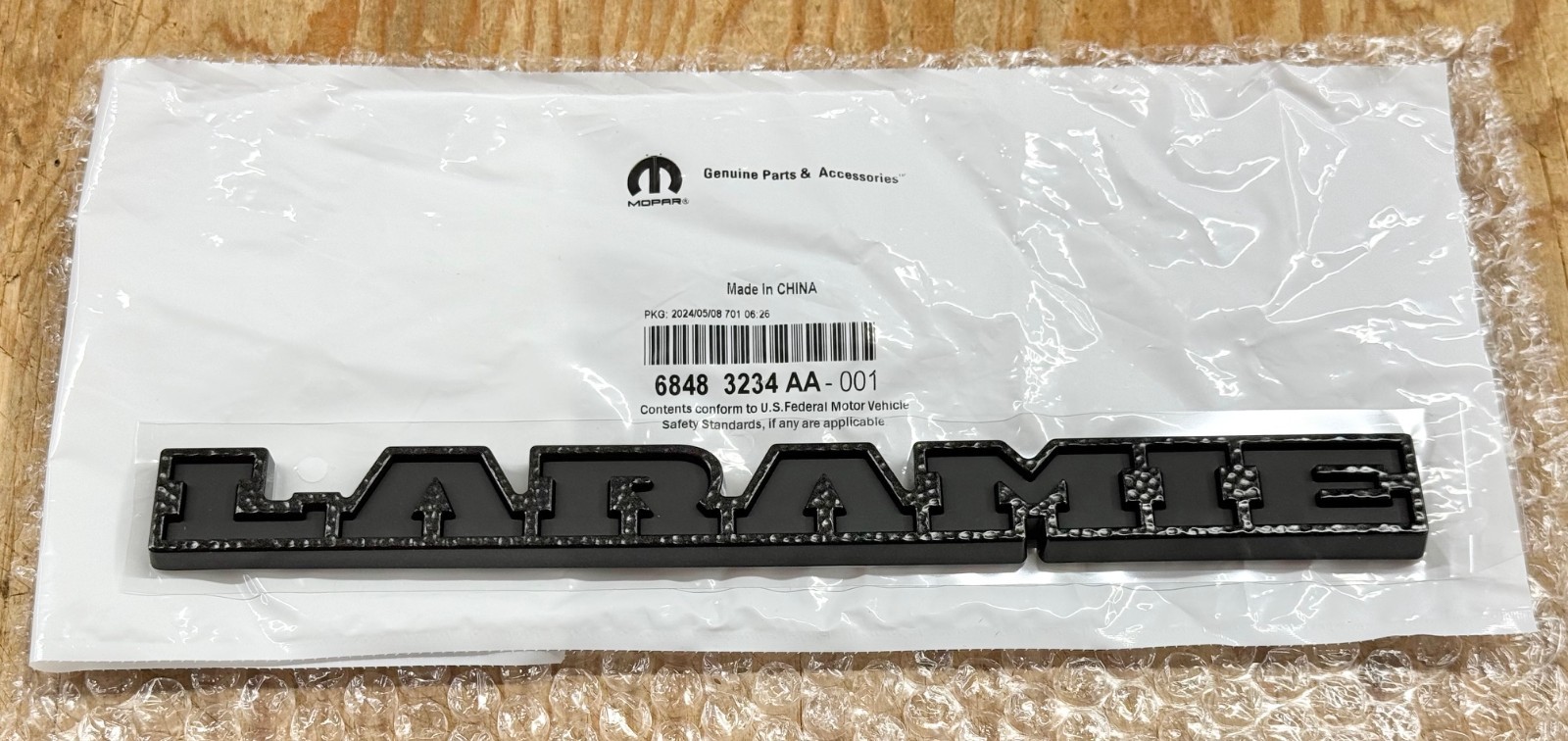LARAMIE TAILGATE EMBLEM 2019-2027 RAM 1500 NAMEPLATE BADGE OEM MOPAR 68483234AA