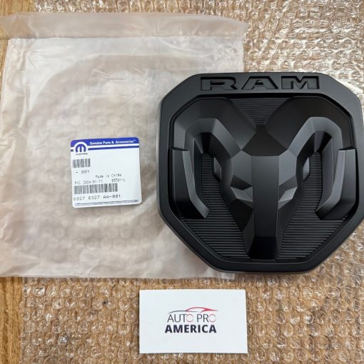 TAILGATE DODGE RAMS HEAD EMBLEM 19-2026 RAM 1500 2500 3500 MATTE BLACK MOPAR OEM