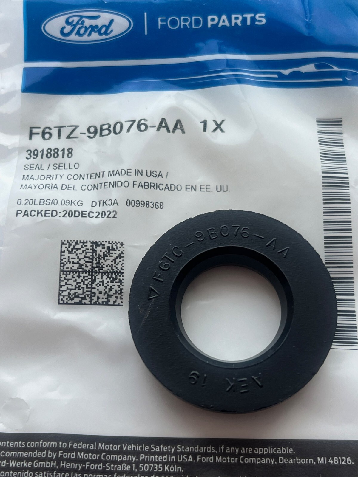 FORD Fuel Gas Tank Vapor Valve Vent Seal O-Rings F6TZ9B076AA SET 2pcs