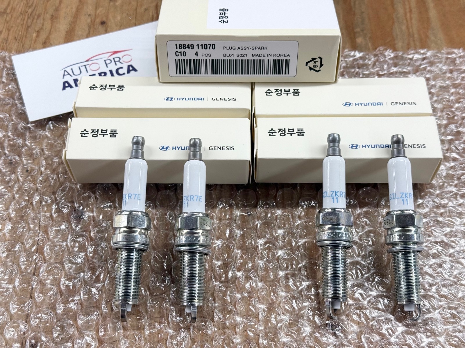 GENUINE SPARK PLUGS for 2012-2026 HYUNDAI GENESIS KIA OEM 1884911070 4PCS NEW