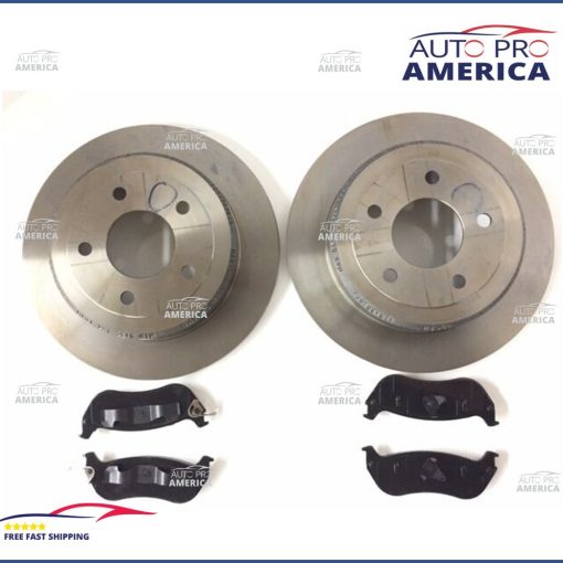 OEM Rotors & Rear Ceramic Brake Pads Kit for 96-02 FORD Crown Victoria Town Car