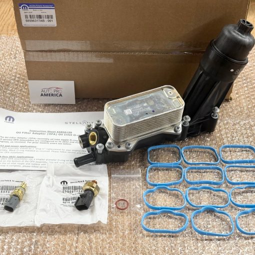 OEM MOPAR 2014-2024 JEEP DODGE CHRYSLER 3.6L V6 COMPLETE SET OIL FILTER HOUSING