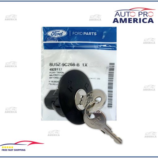OEM FORD Locking Fuel Tank Filler Cap with 2 Keys 8U5Z9C268B GENUINE NEW