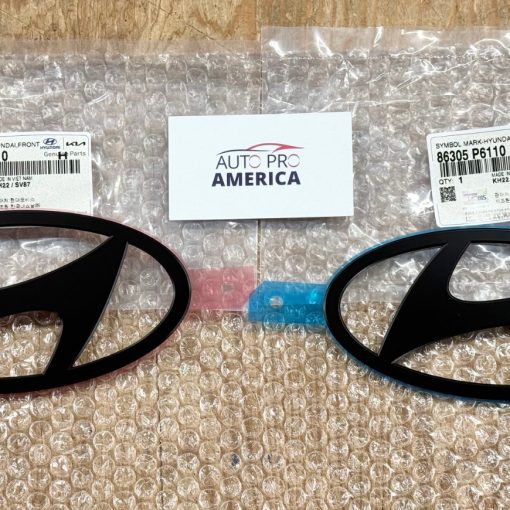 GENUINE BLACK FRONT & REAR EMBLEM SET 2PCS for HYUNDAI SANTE FE 2024-2026+ OEM