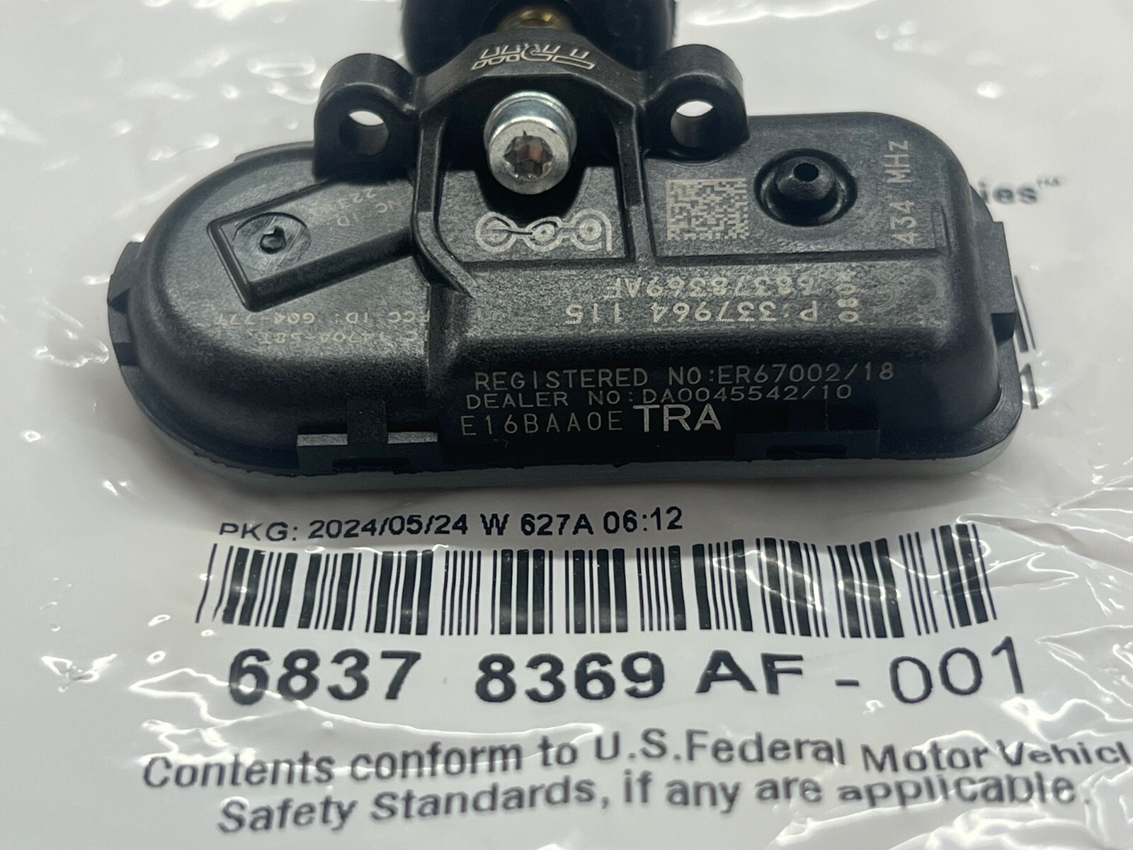14-24 JEEP CHEROKEE RAM 1500 2500 3500 4500 434MHz TPMS 68378369AF MOPAR