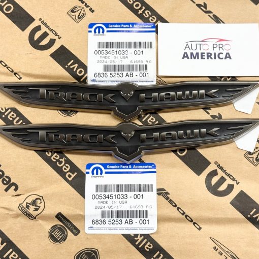 2018-2021 JEEP GRAND CHEROKEE TRACK HAWK EMBLEM BADGE NAMEPLATES OEM MOPAR SET