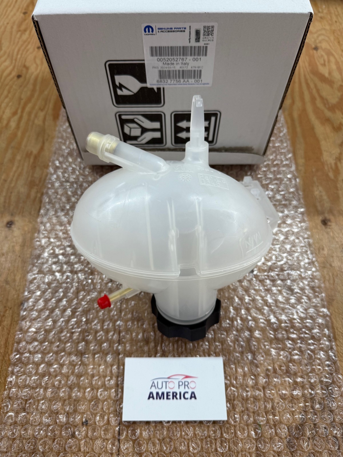 COOLANT RECOVERY RESERVOIR TANK 2015-2021 JEEP RENEGADE FIAT 500X OEM 68327756AA