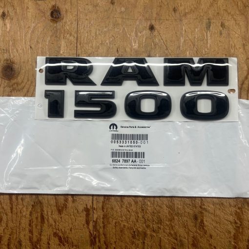 DOOR EMBLEM NAMEPLATE for 2013-2019 DODGE RAM 1500 BLACK "RAM 1500" OEM MOPAR