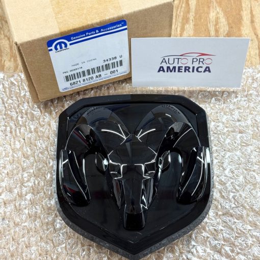 FRONT GRILLE RAM BADGE EMBLEM 2013-2024 RAM 1500 13-18 2500 3500 BLACK MOPAR OEM