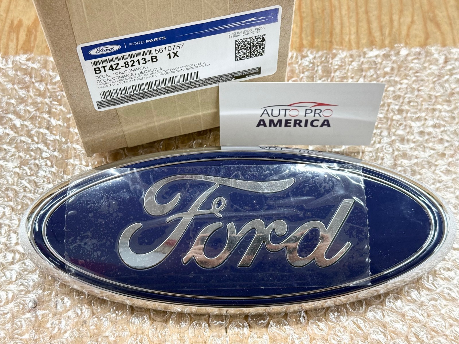 2007-2014 Ford Edge Flex Front Grille Blue Oval 9" Emblem BT4Z8213B OEM