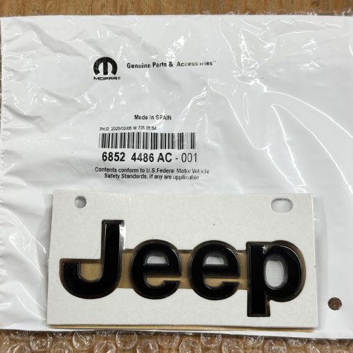 BLACK HOOD EMBLEM BADGE for 2020-2026 JEEP GRAND CHEROKEE L OEM MOPAR 68524486AC