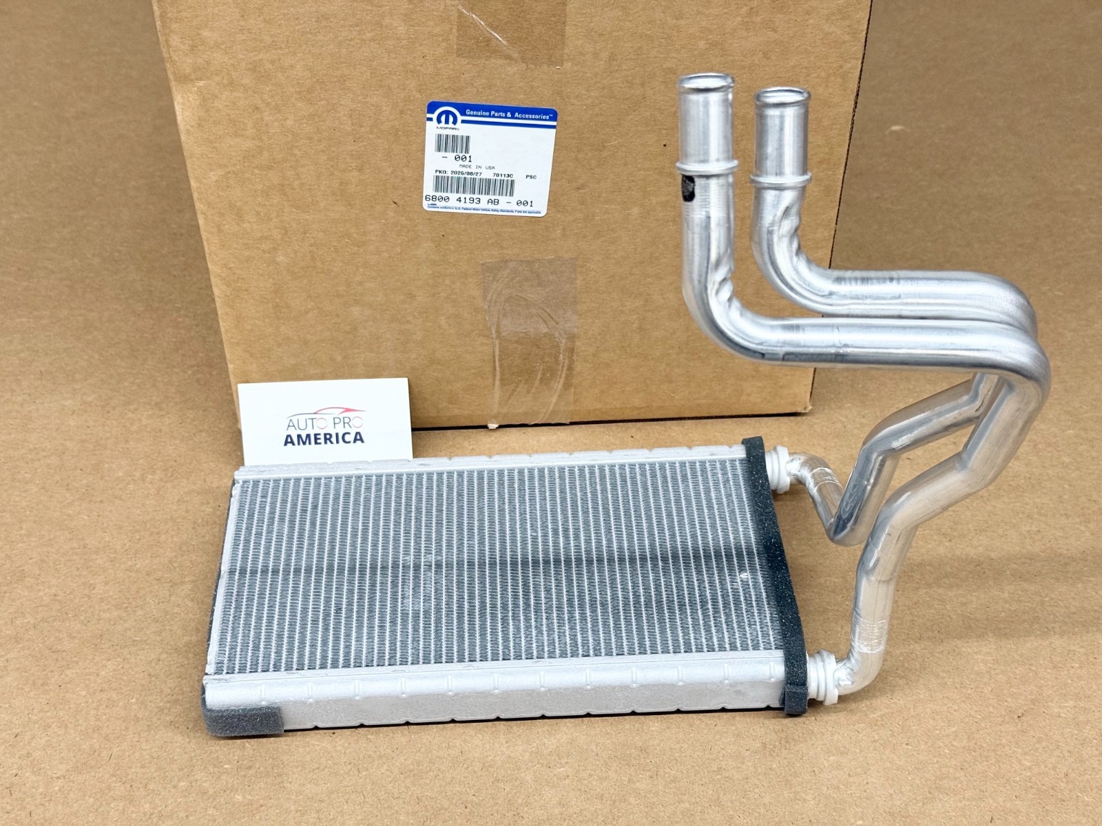 HEATER CORE with PIPE for 2009-2018 JEEP WRANGLER JK OEM MOPAR 68004193AB