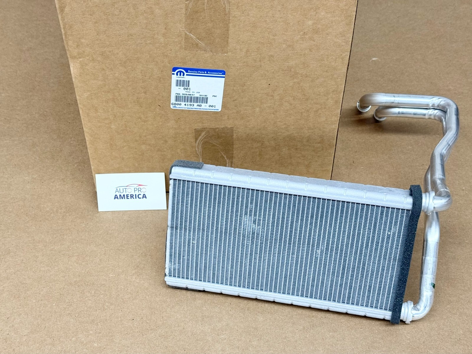 HEATER CORE with PIPE for 2009-2018 JEEP WRANGLER JK OEM MOPAR 68004193AB