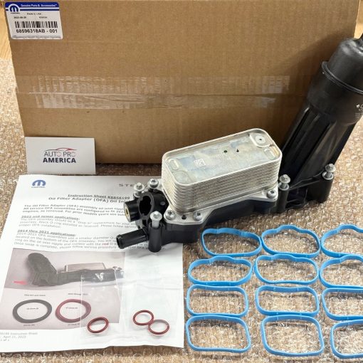 OIL FILTER HOUSING ADAPTER + GASKETS 2016-2026 JEEP DODGE RAM CHRYSLER OEM MOPAR
