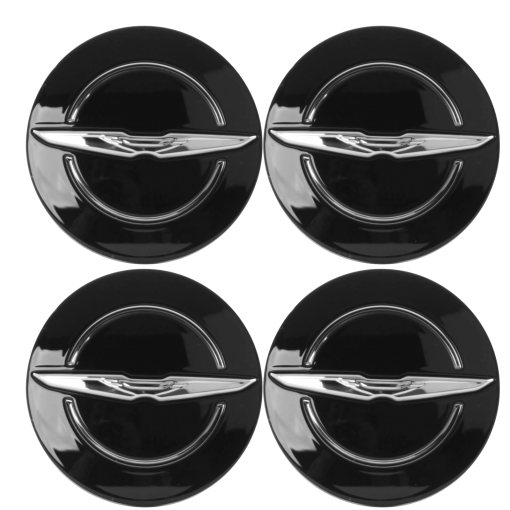 CHROME & BLACK WHEEL CENTER CAPS 2013-2023 Chrysler 200 & 300 4pcs SET OEM MOPAR