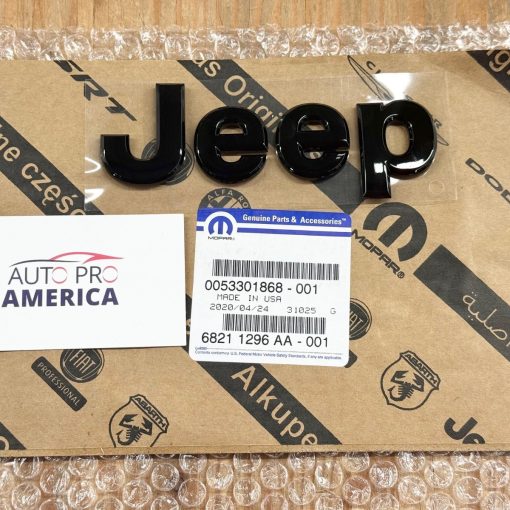 FRONT HOOD GLOSS BLACK EMBLEM 14-2017 JEEP COMPASS PATRIOT MOPAR OEM 68211296AA
