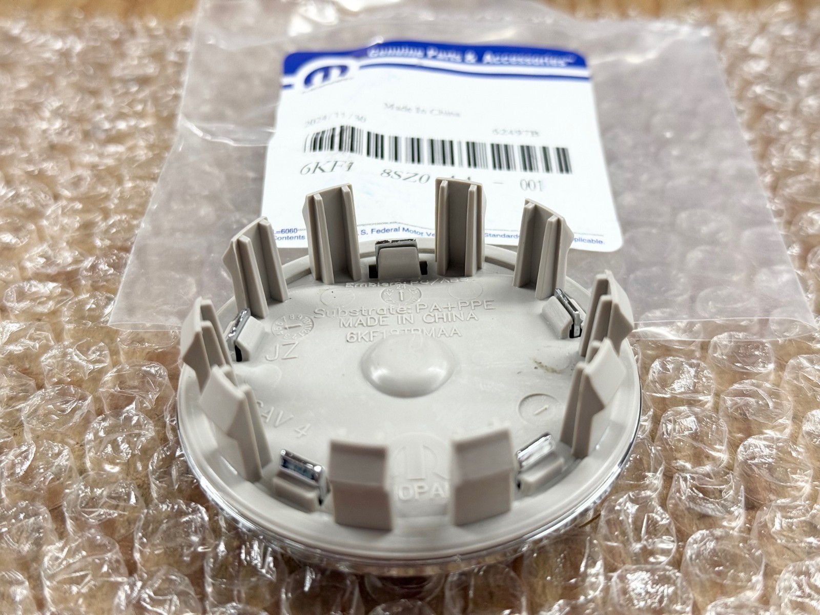 CHROME CENTER CAPS for 2019-2026 RAM 1500 & PROMASTER OEM MOPAR 6KF18SZ0AA