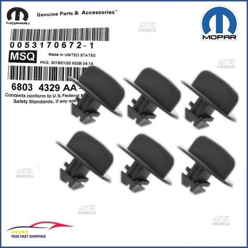 Front Bumper Defector Retainer Clips 2005-2022 Jeep Grand Cherokee 6pc OEM MOPAR