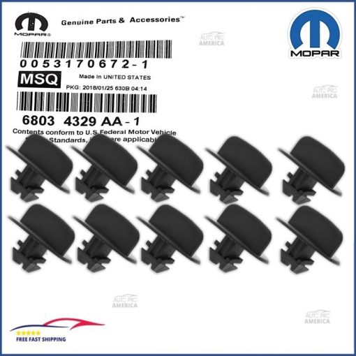 (10) OEM Mopar 05-2022 Jeep Grand Cherokee Front Bumper Defector Retainer Clip