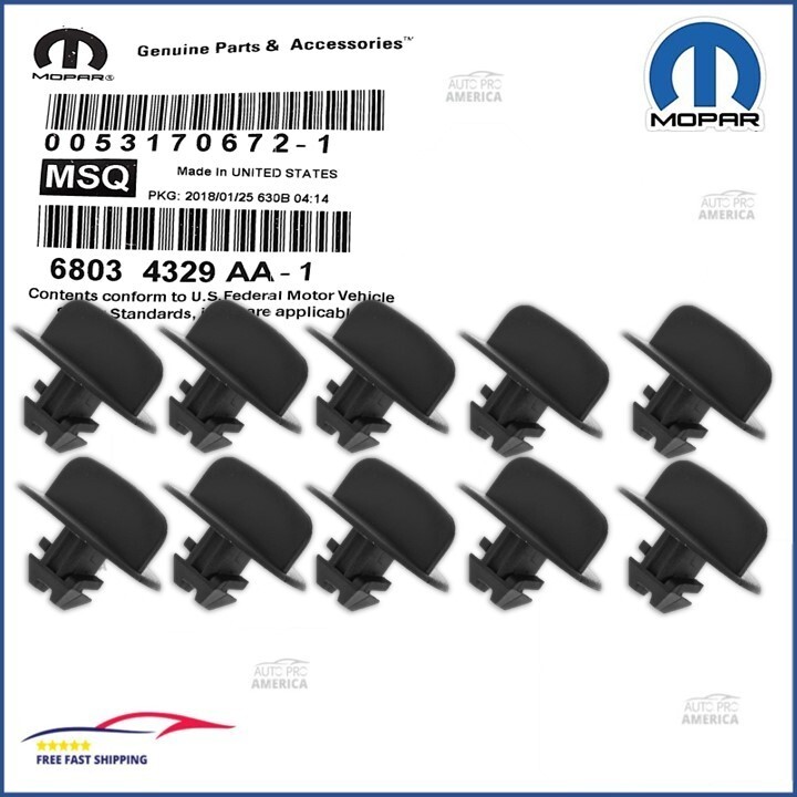 (10) OEM Mopar 05-2022 Jeep Grand Cherokee Front Bumper Defector Retainer Clip