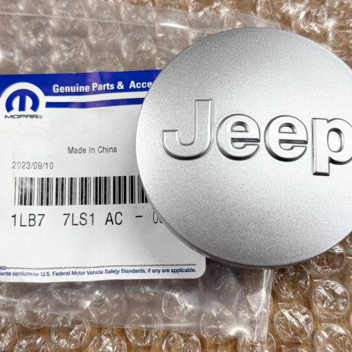 2016-25 JEEP GRAND CHEROKEE WRANGER SILVER WHEEL CENTER CAP OEM MOPAR 1LB77LS1AC